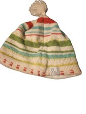 Turtle Fur Beanie One Size Multicolor Stripe Fleece Lined Tassel Winter