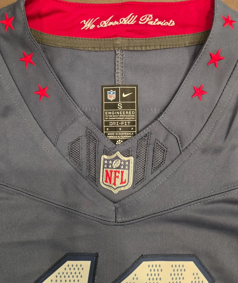 New England Patriots #10 Drake Maye Stitched Storm Blue Rivalries Jersey NWT - Image 4 of 4