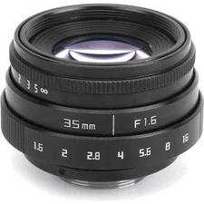Large Aperture 35mm F1.6 C Mount Lens Aluminum Optical Glass Portrait Photogr...