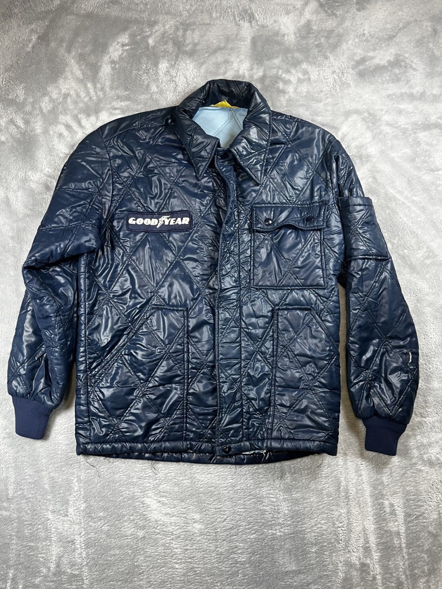 ジャケット・アウター GOODYEAR official jacket made in usa Vintage Goodyear Official Racing Apparel Men's Puffer Jacket