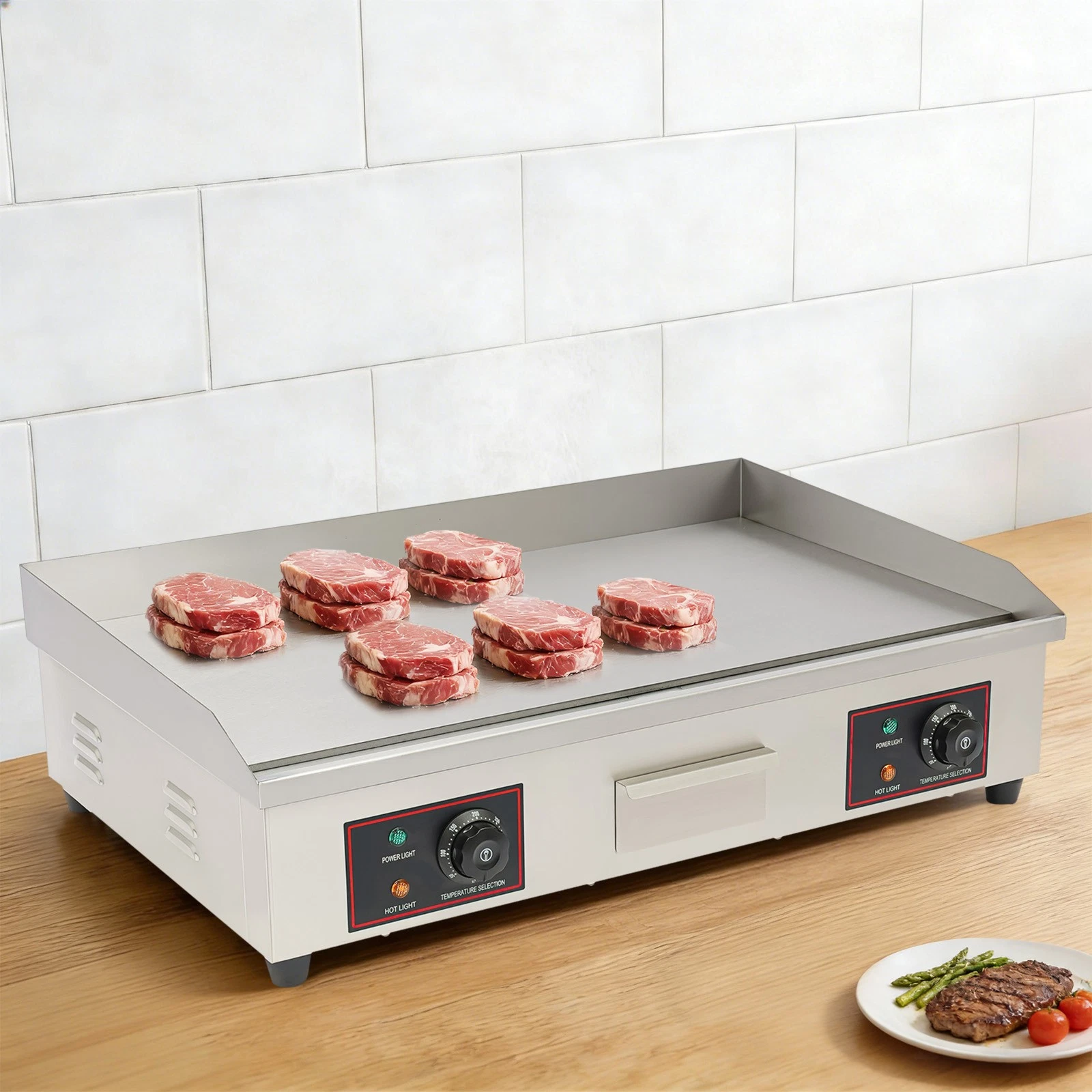 3KW 30" Commercial Electric Countertop Griddle Grill BBQ Flat Top Heating Plate