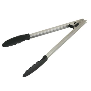 KAI Cooking Tongs, 28cm, Rock Style, Dishwasher Safe, Silver, DH8083