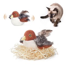 Potaroma Cat Toys Rechargeable Flapping Bird Sparrow 4.0 Inches, Multi-Color