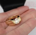 Mens 14KT Gold Solitaire Diamond Ring 1.72 CT Round Brilliant Cut Wedding Band — photo 7