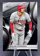2025 Topps Chrome Black Nolan Schanuel Base #61 Los Angeles Angels