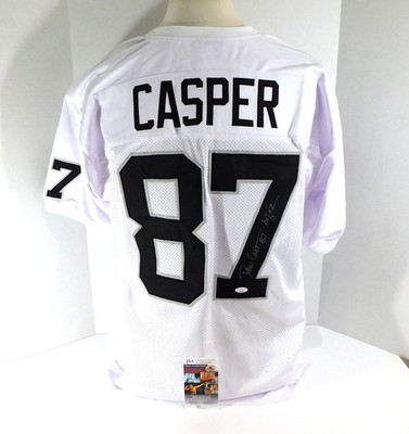 Dave Casper Signed White Raiders Football Jersey JSA Auto 203476