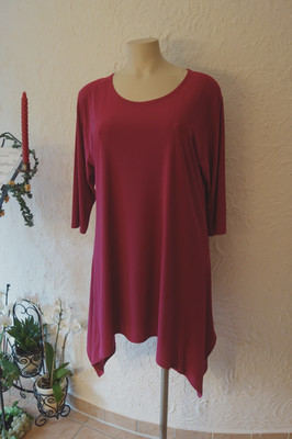 MAGNA Zipfel Long Tunika 56 58 NEU pink fuchsia Stretch MEGA A-Form LAGENLOOK