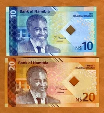 SET Namibia, $10-20, 2025 P-20-21 UNC New Design, New Hybrid Polymer