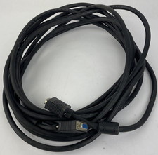 DB15 15 Pin Male to Female Extension Cable Cord Molded Computer M/F Black 25'