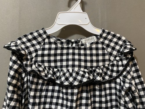 Rachel Zoe Girls Long Sleeve Flannel Shirt + Velvet Flare Pants SZ M (7/8) Black - Picture 3 of 21