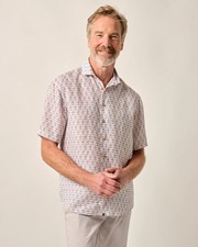 johnnie-O Short Sleeve Hangin' Out Linen Button Down Shirt - 5 O' Clock
