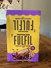 Fulfil Chocolate Peanut Caramel Protein Bars 12 Count Gluten Free 15g Protein