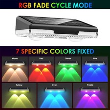 Solar Fence Lights RGB Color Changing Powered Backyard Wall Patio Deck Lamp LED