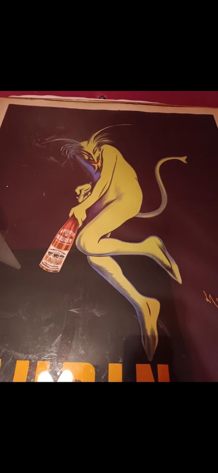 Póster Maurin Quina Le Puy Francia Demonio, PINTURA AL ÓLEO ORIGINAL Foto 2 de 3