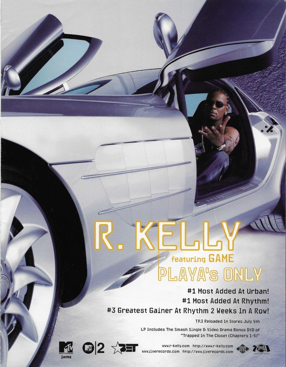 R. KELLY Vintage 2005 Playa's PROMO TRADE AD Poster for Reloaded