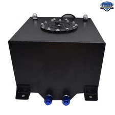 5 Gallon Black Coated Aluminum Fuel Cell Gas Tank & Level Sender Racing/drifting