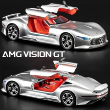 Benz AMG Vision GT Supercar Alloy Car Model Sound and Light Pull Back Kids Toy