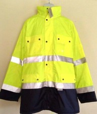 Men's Heavyweight Coat - Safety Reflective - Fleece Lined - Frog Wear - Size 5XL