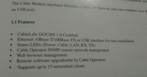 SMART ONE CABLE MODEM MODEL CMX300 WHITE MANUAL INCLUDED PC OR MAC - Picture 11 of 12