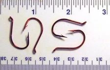 100 VMC 8369RD 8369 Live Bait Red Octopus Fish Fishing Hooks sz.1 From France