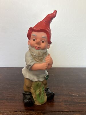 Vintage Heissner Garden Gnome Missing Rake #912 Plastic Mold 13.5'' West Germany