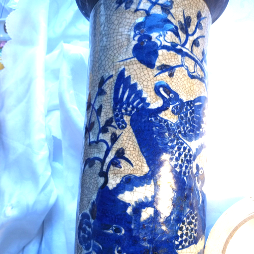 MAGNIFICENT ANTIQUE!!! MING DYNASTY CHINA MARK BRUSH POT PORCELAIN 11.5" TALL - Picture 3 of 17