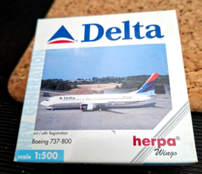 Modellflugzeug HERPA wings  Boeing 737-800 Delta Airlines 1:500  nr 512657 ovp