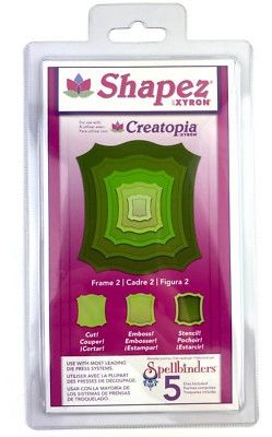 Spellbinders Shapez Creatopia - FRAME 2 - 5 dies included - Xyron