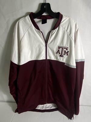 Texas A&M Aggies Jacket Men XL Maroon Adidas Track