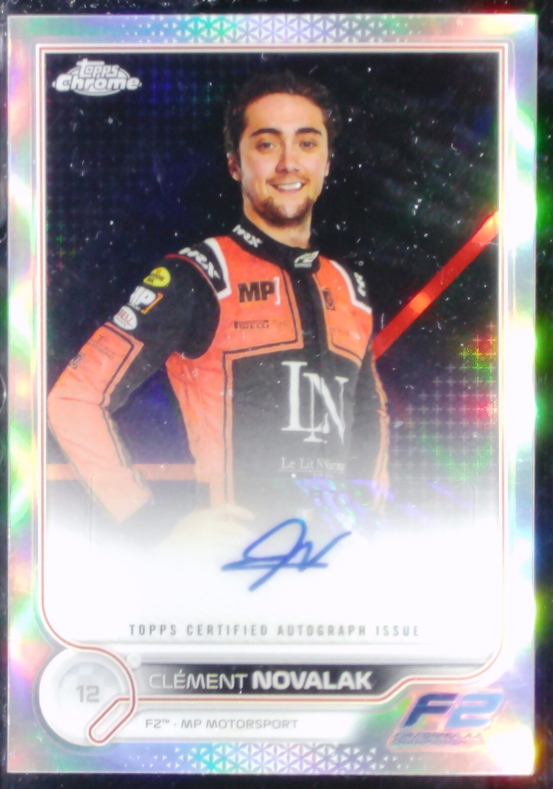 2022 Topps Chrome Formula 1 F1 Clement Novalak Refractor Auto Autograph #CAC-CN