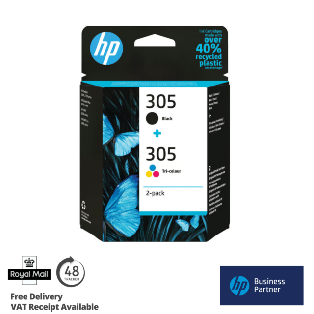 Genuine HP 305 Black & Colour Ink Cartridge for Deskjet 2710 272X ENVY 60XX