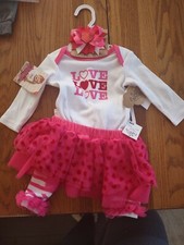 6 Month 4 Piece Baby Outfit Valentine's Day