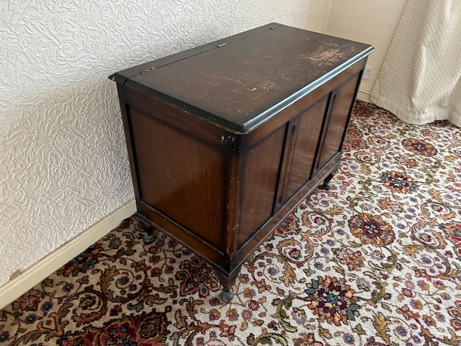 Vintage Ottoman Blanket Box Wooden Bedroom Storage Ideal Project Toybox Scruffy eBay