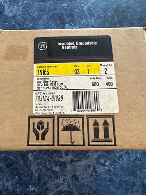 GENERAL ELECTRIC TNI65 INSULATED GROUNDABLE NEUTRAL, NEW IN THE BOX! 400AMP 600V