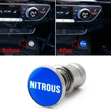 Universal Blue "NITROUS " Push Button Car Cigarette Lighter Replace Accessories