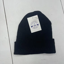 Yacht & Smith Black Knit Beanie Unisex Adults OS