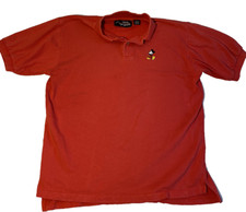 Vintage Disney Polo Shirt Mickey Embroidered Faded Red Medium M