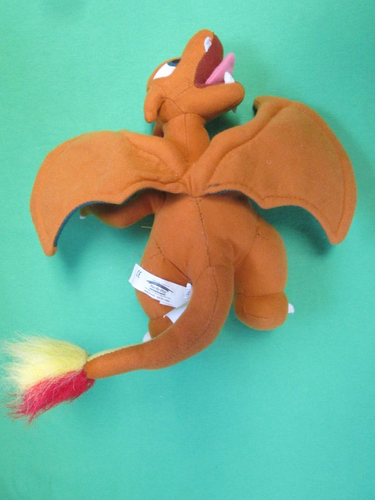 Charizard Plüsch Nintendo 1999 Play by Play Pokemon 10" - selten - animierter Drache - Bild 7 von 8