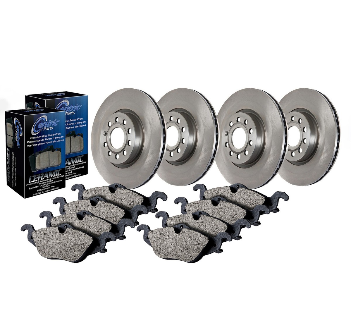 For 2008-2016 Mitsubishi Lancer 4 Wheel Disc Brake Kit Front and 