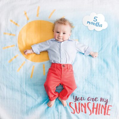 Lulujo Baby's First Year  Swaddle-Blanket & Karten Set zum Fotografieren Kind