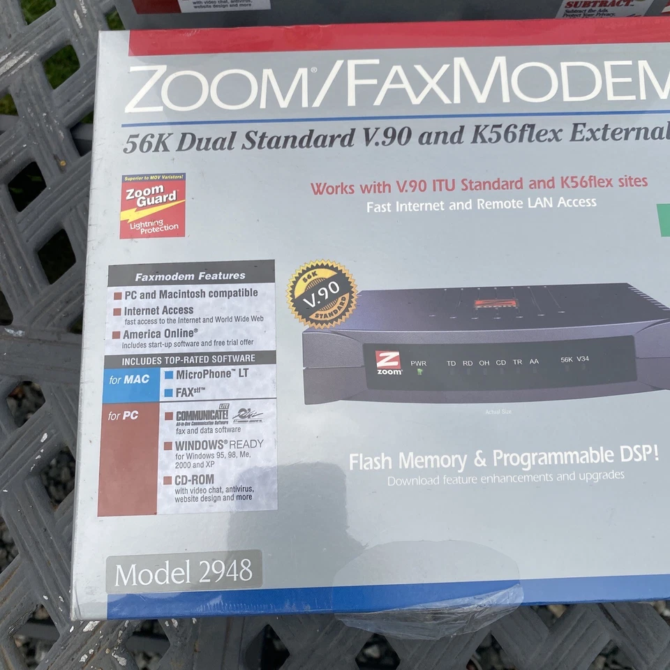 Zoom/FaxModem 2949 56Kx Dual Mode for PC V.80 Vintage New Factory Sealed Lots 2 - Image 2 of 4
