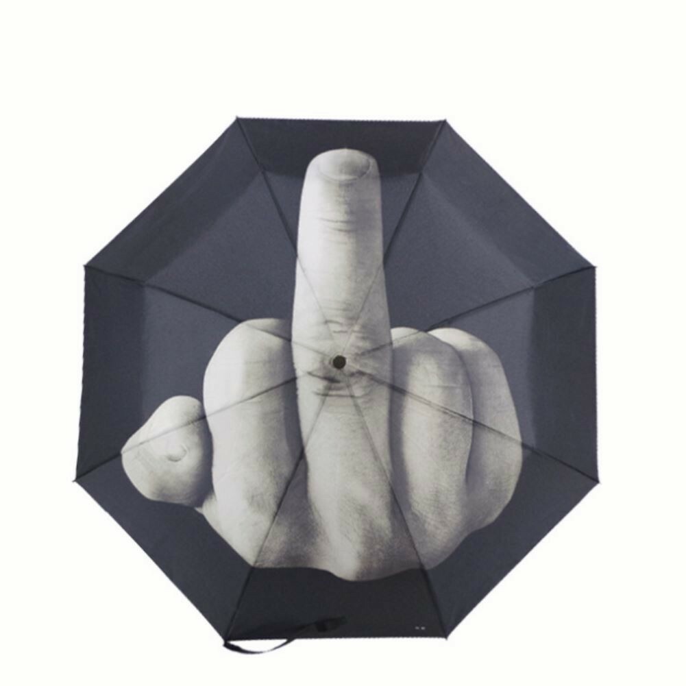 Folding Middle Finger Funny Umbrella Creative Gift Wa… Gem