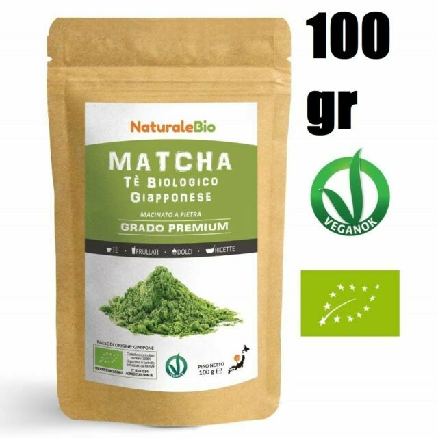 NaturaleBio Japanese Organic Matcha Green Tea Powder Premium -100g for ...