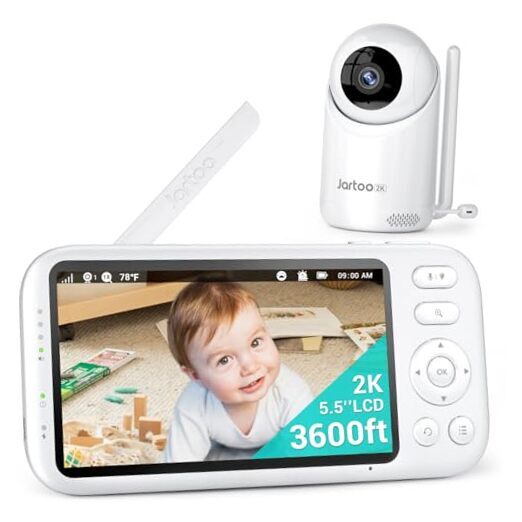 2K Video Baby Monitor with Camera and Audio, 3600ft Long Range Baby 1 camera