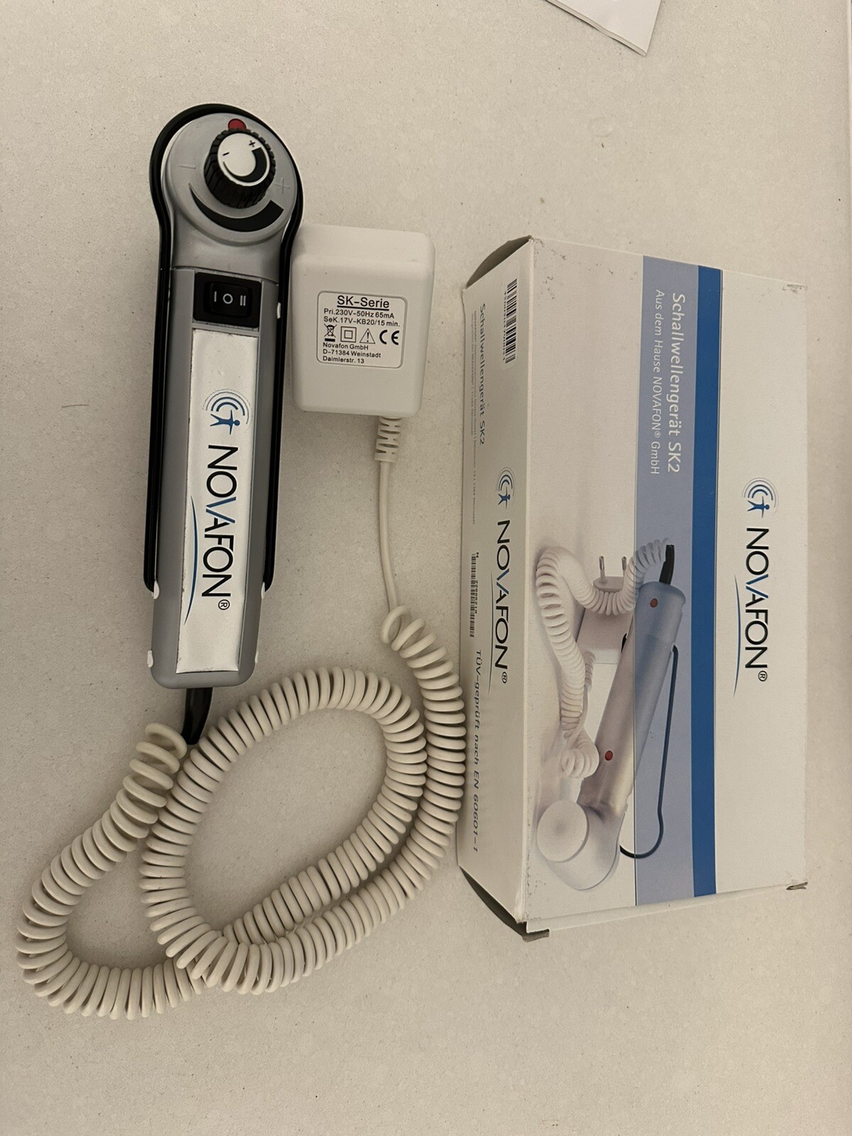 NOVAFON SK2 verchromt (Therapie, Massage), Schallwellengerät (kaum gebraucht)