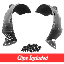 Driver & Passenger Side Fender Liner Set w/ Clips For 2015-2019 Pathfinder QX60