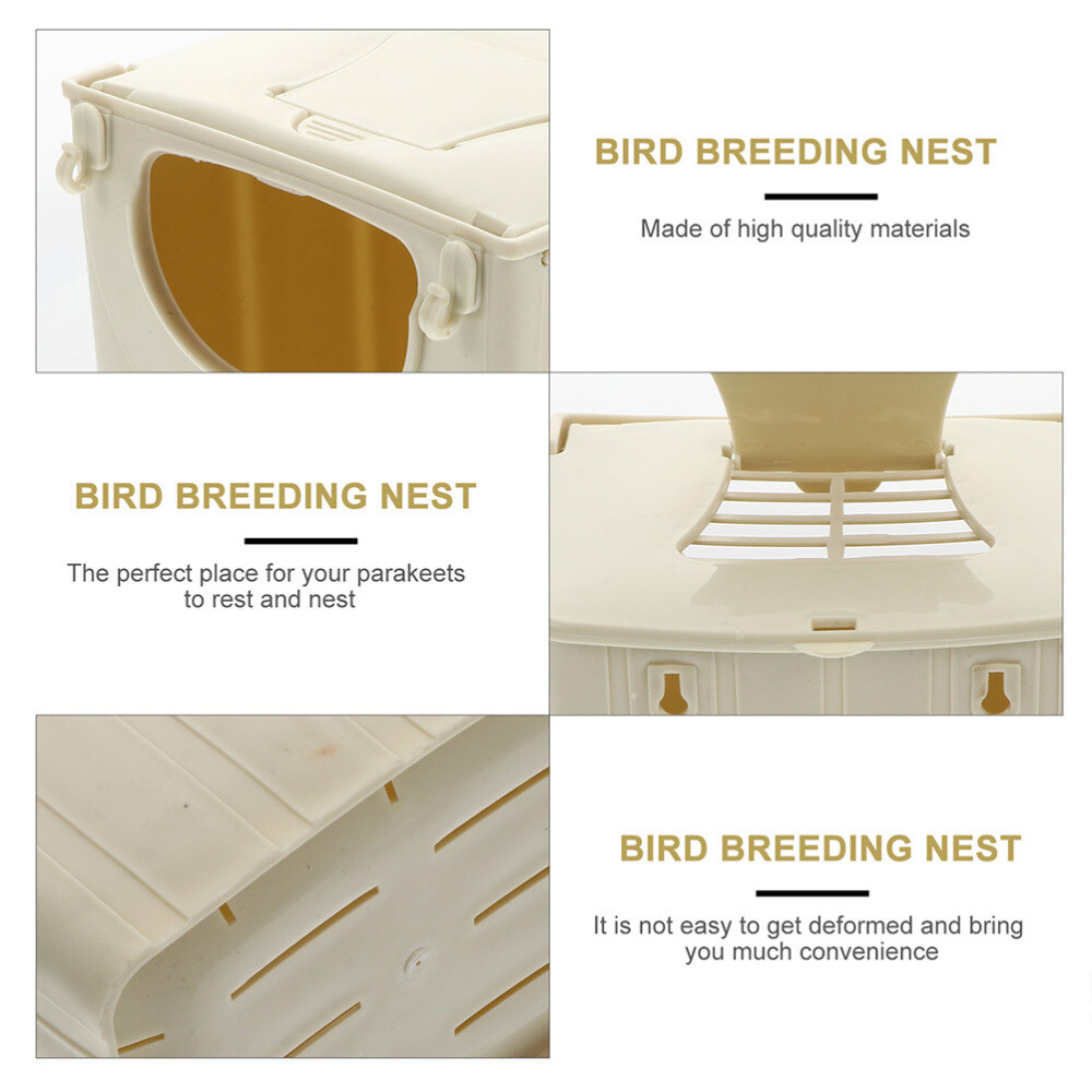 Budgie Breeding Box Bird Nesting Boxes 3-Pack Plastic - Finch & Parrot ...