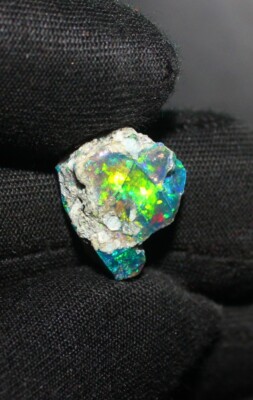Crystal Black Opal, roher schwarzer Opal Edelstein, loser Opal, äthiopischer ...