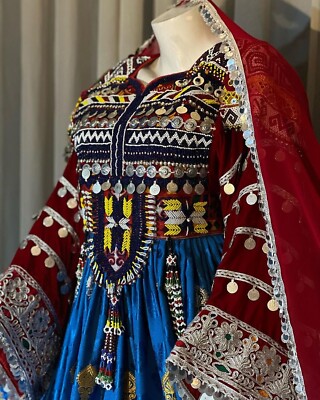 Afghan long kochi nikkah dress for women.Afghan party and wedding dress |  eBay