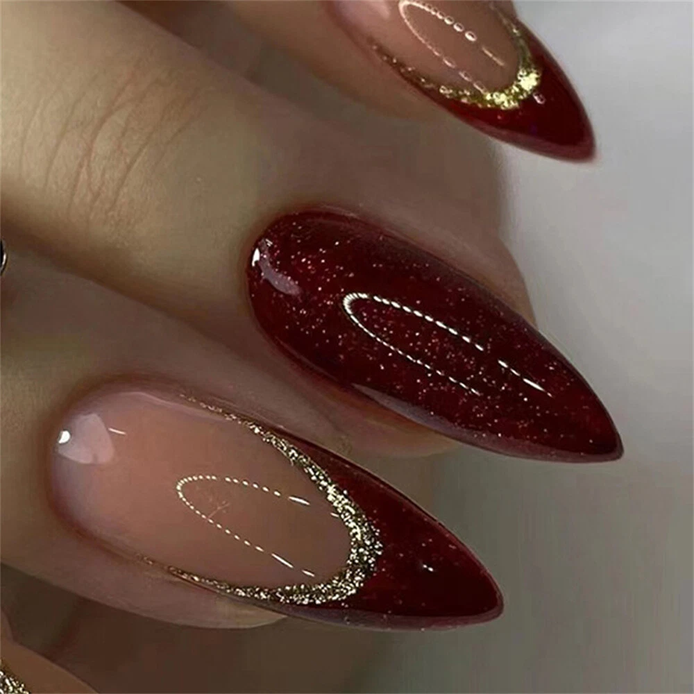 Almond Nails Red